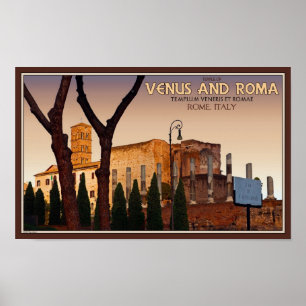 Rom - Tempel Venus und Roma Poster