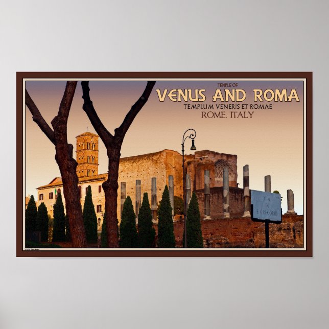 Rom - Tempel Venus und Roma Poster (Vorne)