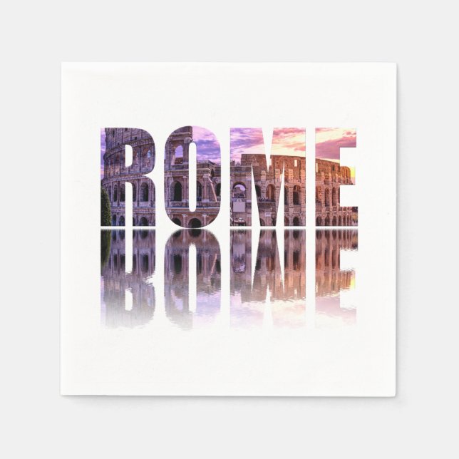 Rom-Text-Souvenir-Platz Serviette (Vorderseite)