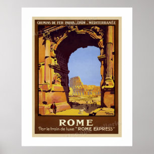 Rom, Titusbogen Vintage Italien Reise Poster