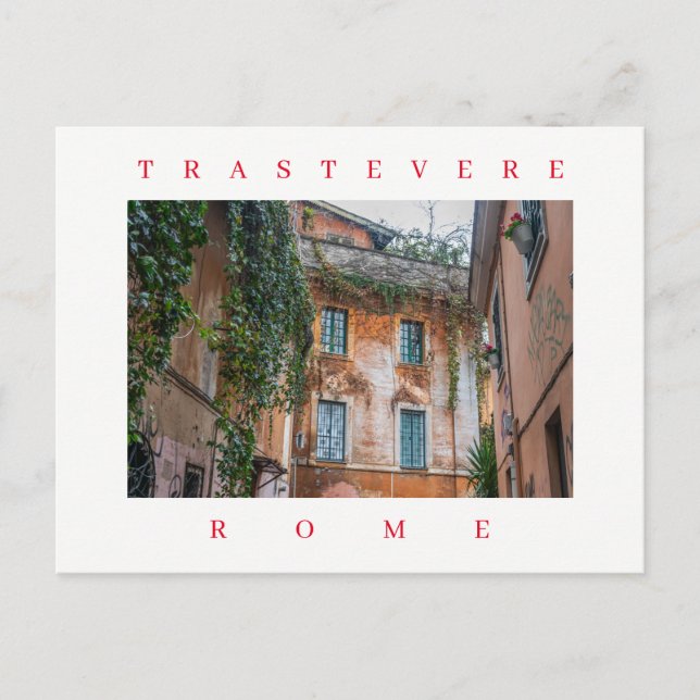 Rom Trastevere Gebäude auf Postkarte (Vorderseite)