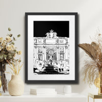 Rom Trevi-Brunnen Schwarz-weiße Reisen