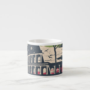 Rom Typografie: Eiffelturmposter. Espressotasse