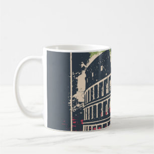 Rom Typografie: Eiffelturmposter. Kaffeetasse