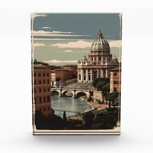 Rom-Vintage-Plakat Fotoblock (Vorderseite)