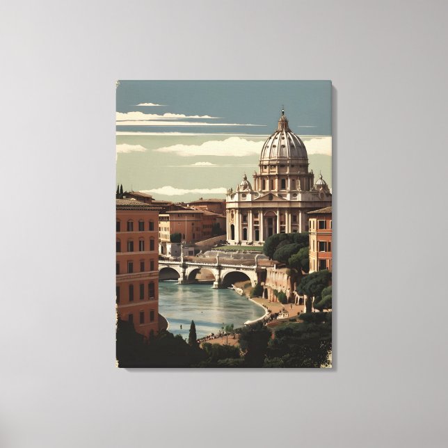 Rom-Vintage-Plakat Leinwanddruck (Vorderseite)