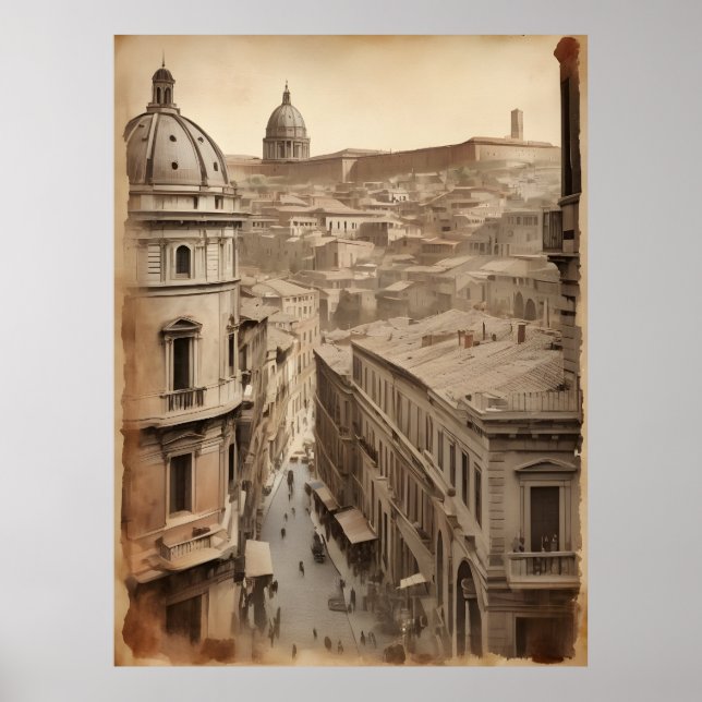 Rom-Vintage-Plakat Poster (Vorne)