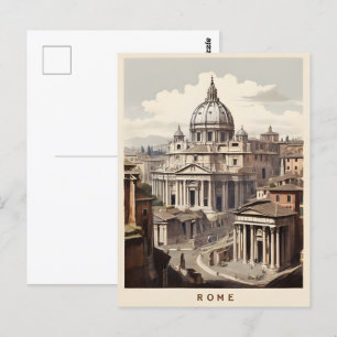 Rom-Vintage-Plakat Postkarte
