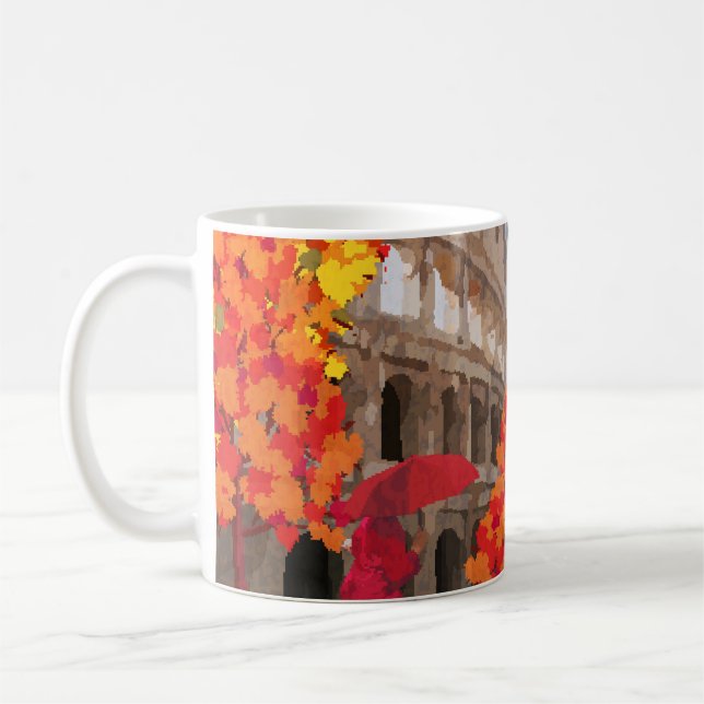 Rom-Vintage-Poster mit Raingesang Kaffeetasse (Links)