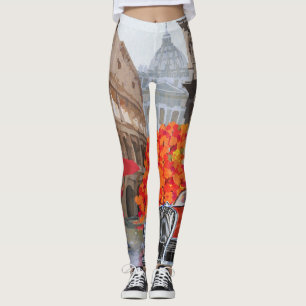 Rom-Vintage-Poster mit Raingesang Leggings