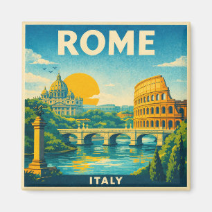 Rom Vintage Reise Poster Magnet
