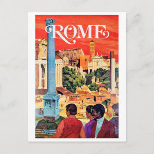 Rom, Vintage-Reiseposter Postkarte
