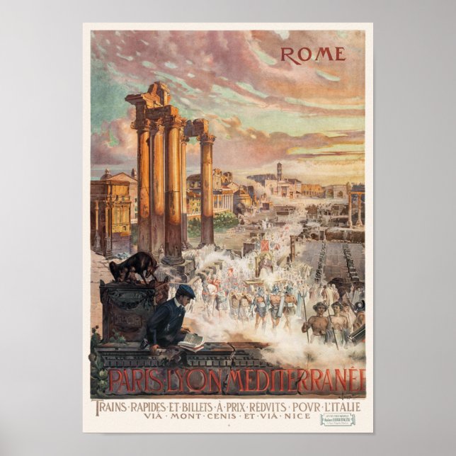 Rom Vintage Travel Poster 1906 (Vorne)