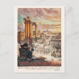 Rom Vintage Travel Poster 1906 Postkarte