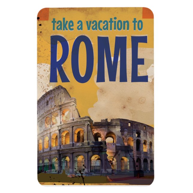 Rom Vintage Travel Poster Magnet (Vertikal)