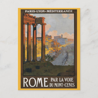Rom Vintage Travel Poster wiederhergestellt Postkarte