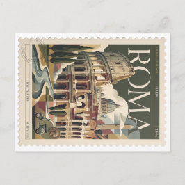 Roma Classica Vintage Stempel Postkarte