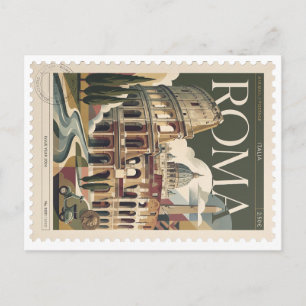 Roma Classica Vintage Stempel Postkarte