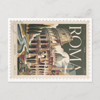 Roma Classica Vintage Stempel Postkarte