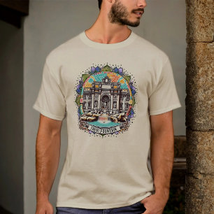Roma flüstert Brunnen Mens Basic T-Shirt