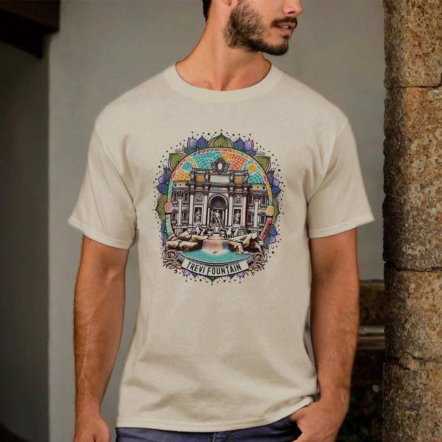 Roma flüstert Brunnen Mens Basic T-Shirt (Von Creator hochgeladen)