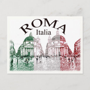 Roma gestempelt postkarte