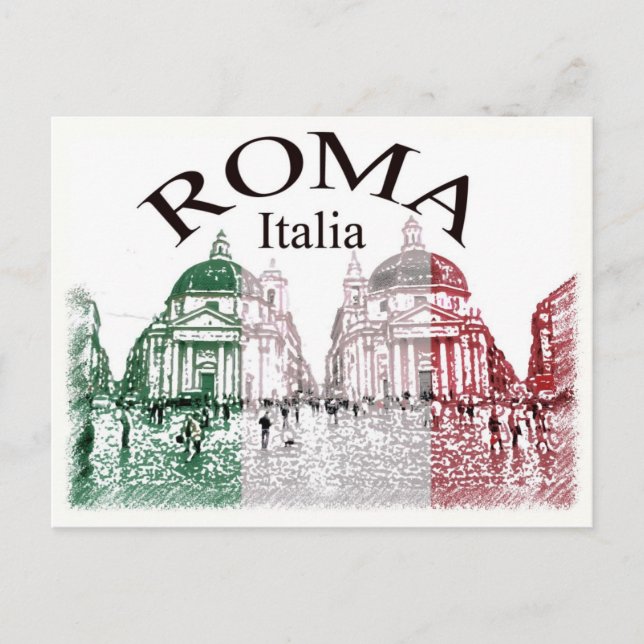 Roma gestempelt postkarte (Vorderseite)