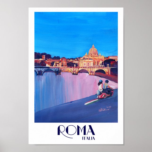 Roma Italia Retro Poster (Vorne)