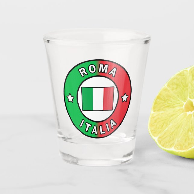 Roma Italia Schnapsglas (Vorderseite)
