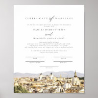 Roma Italien Skyline Hochzeitsurkunde Andenken