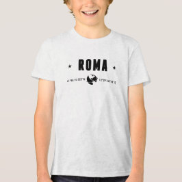 Roma Koordinaten mit Globus und Sternen Tri-Blend Shirt