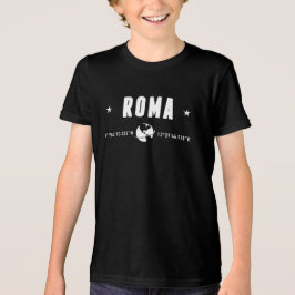 Roma Koordinaten mit weißem Globus Tri-Blend Shirt