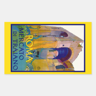 Roma ~ Mercato di Traiano Rechteckiger Aufkleber