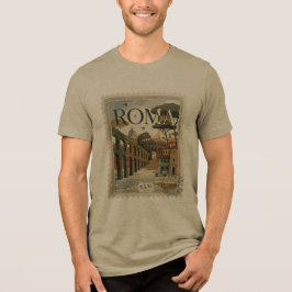 Roma Passeggiata Stamp Art | Italien Reise Geschen Tri-Blend Shirt