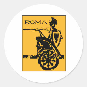 Roma Poster Runder Aufkleber
