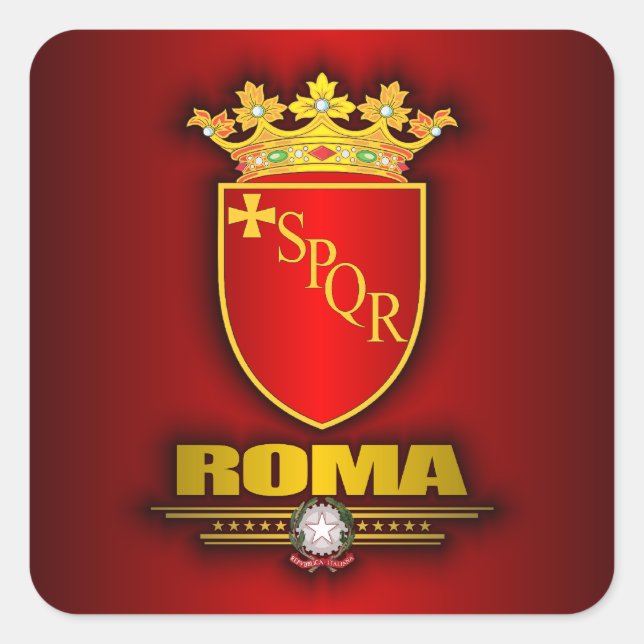 Roma (Rom) Quadratischer Aufkleber (Vorderseite)