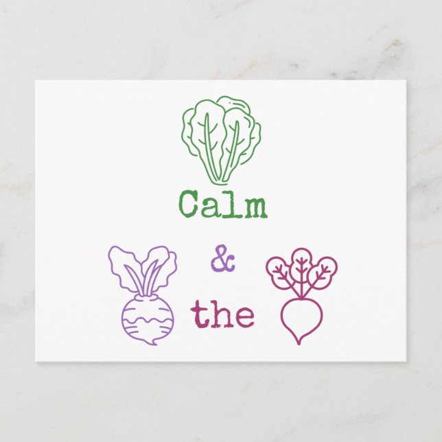 Romaine Calm & Turnip Postkarte (Vorderseite)