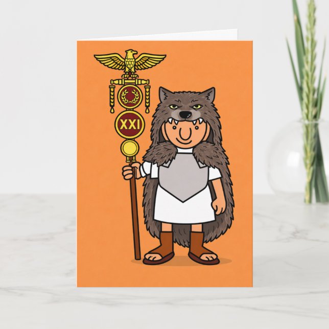 Roman 21st Birthday Card Signifer Standard Bearer Karte (Vorderseite)