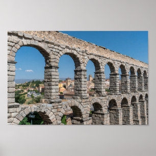 Roman Aqueduct in Segovia, Spanien Poster