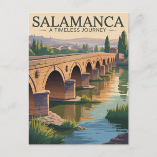 Roman Bridge Salamanca Spanien Postkarte