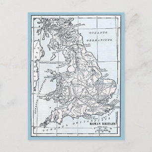 Roman Britain 43 AD Postkarte