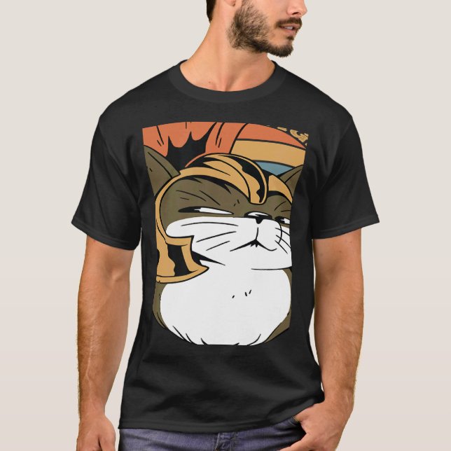 Roman Cat Soldier Helmet Kostüme A Galea Kitten Te T-Shirt (Vorderseite)