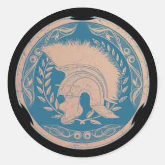 Roman Centurion Helmet Classic Round Aufkleber