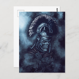 Roman Centurion Skull Medieval Gladiator Fantasy Postkarte
