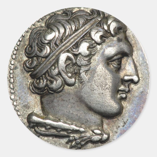 Roman Coin Runder Aufkleber (Vorderseite)