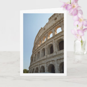 Roman Colosseum Blue Sky Portrait, Roma, Italien Karte
