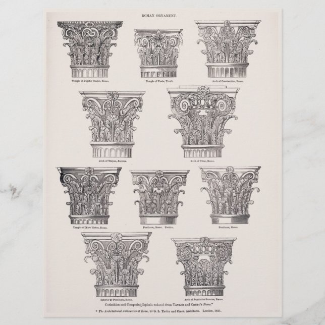 Roman Columns Corinthian Style Architektur (Vorderseite)