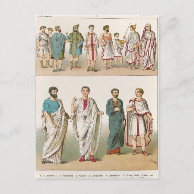 Roman Dress, aus 'Trachten der Voelker', 1864 Postkarte (Vorderseite)
