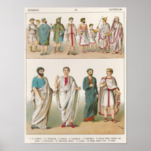 Roman Dress, from 'Trachten der Voelker', 1864 Poster