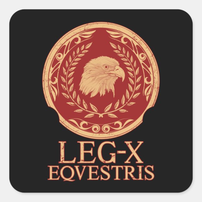 Roman Eagle Legio X Emblem Quadratischer Aufkleber (Vorderseite)